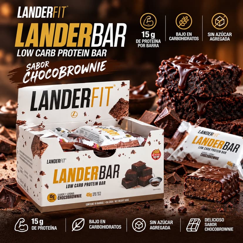 LanderBar Protein Bar Chocobrownie 45 g – Landerfit