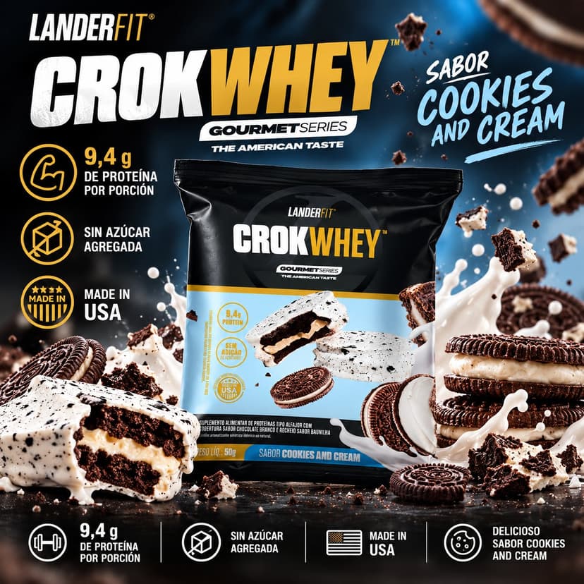 Crok Whey Cookies & Cream 50 g – Landerfit