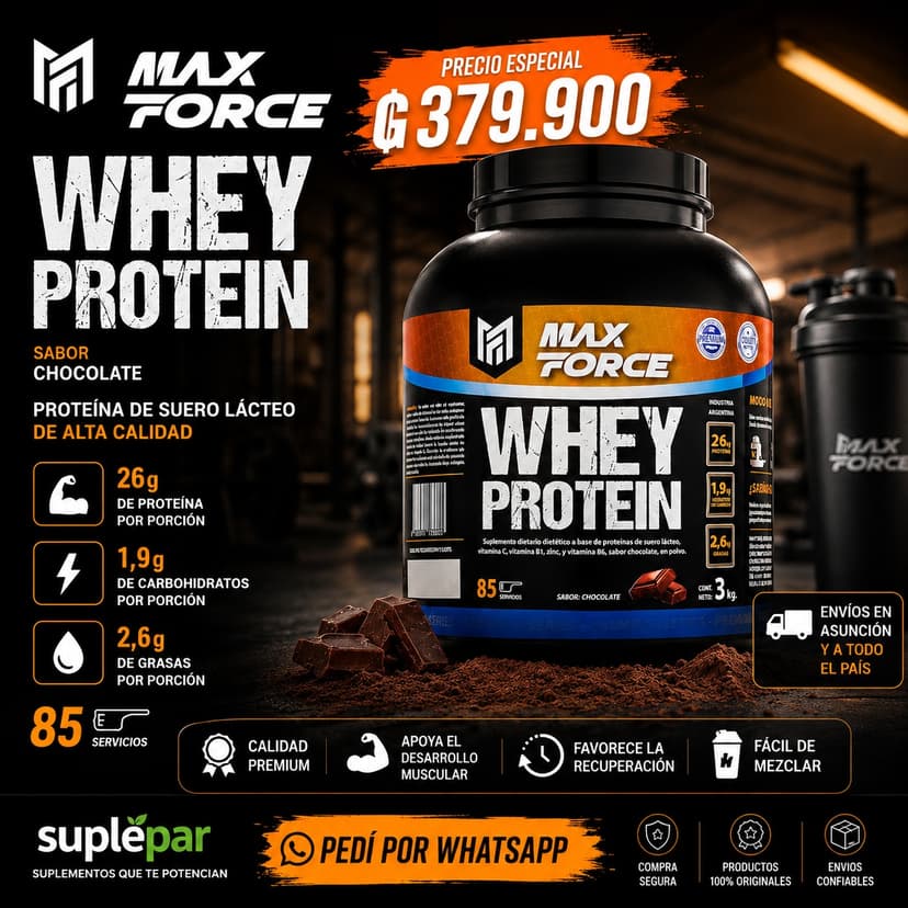 Max Force Whey Protein 3 kg – 85 porciones