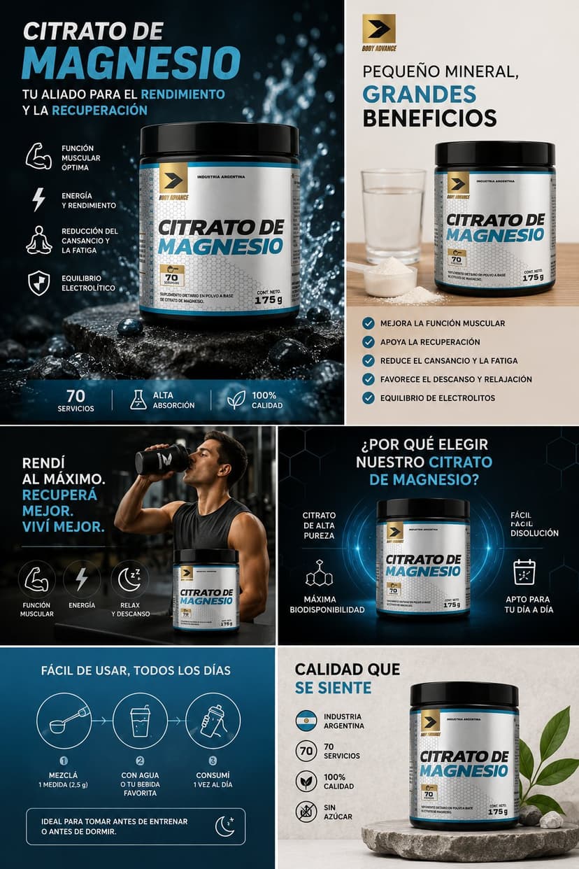 Body Advance Citrato de Magnesio 175 g