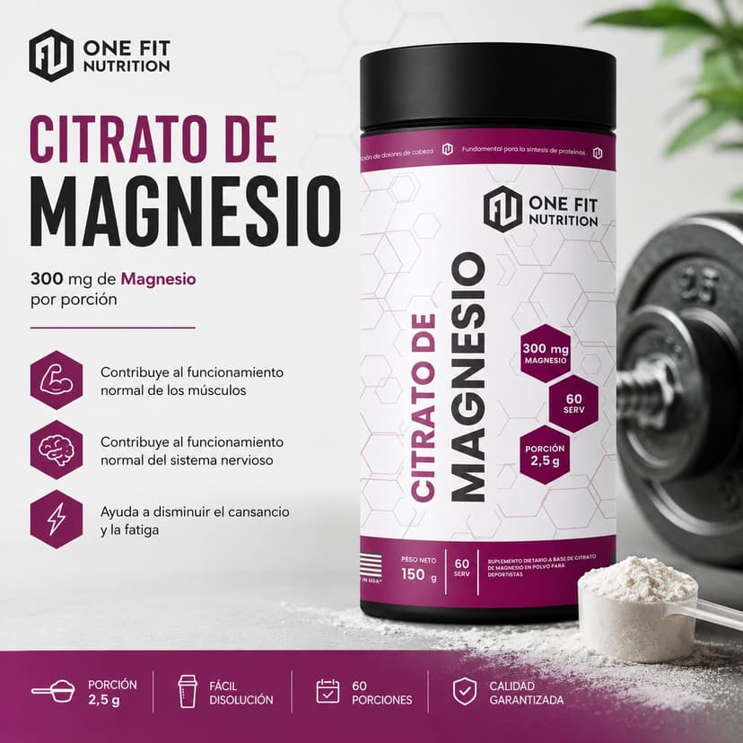 One Fit Nutrition Citrato de Magnesio 150 g