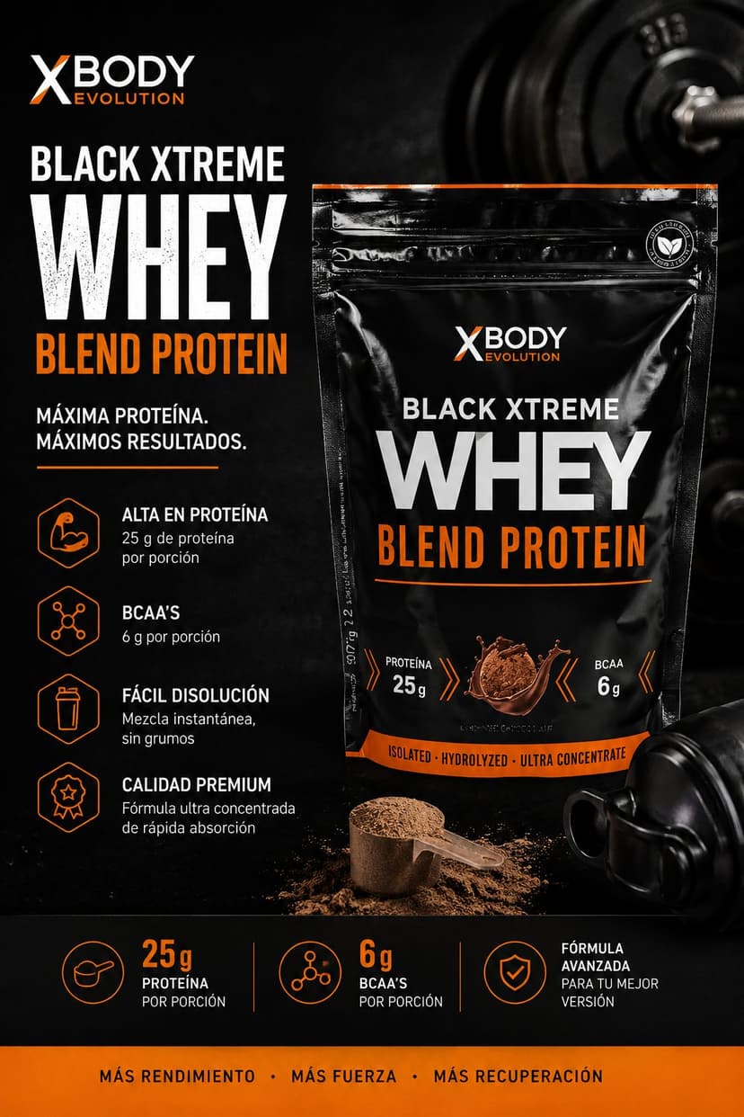 XBody Evolution Black Xtreme Whey Blend Protein 907 g