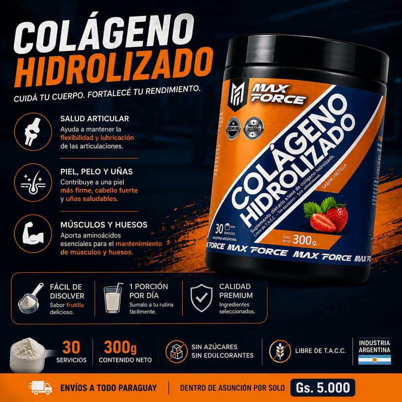 Colágeno Hidrolizado Max Force 300 g
