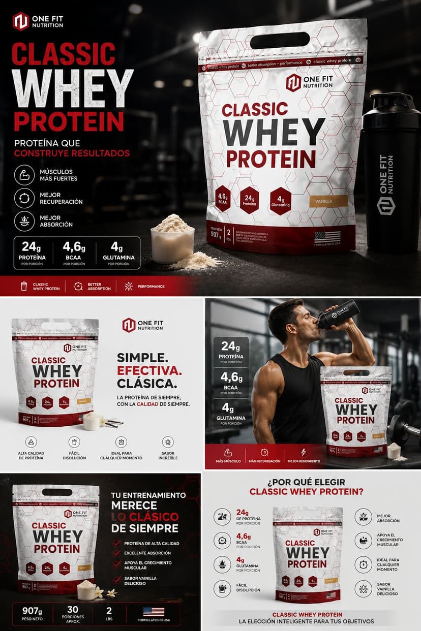 One Fit Nutrition Classic Whey Protein 907 g